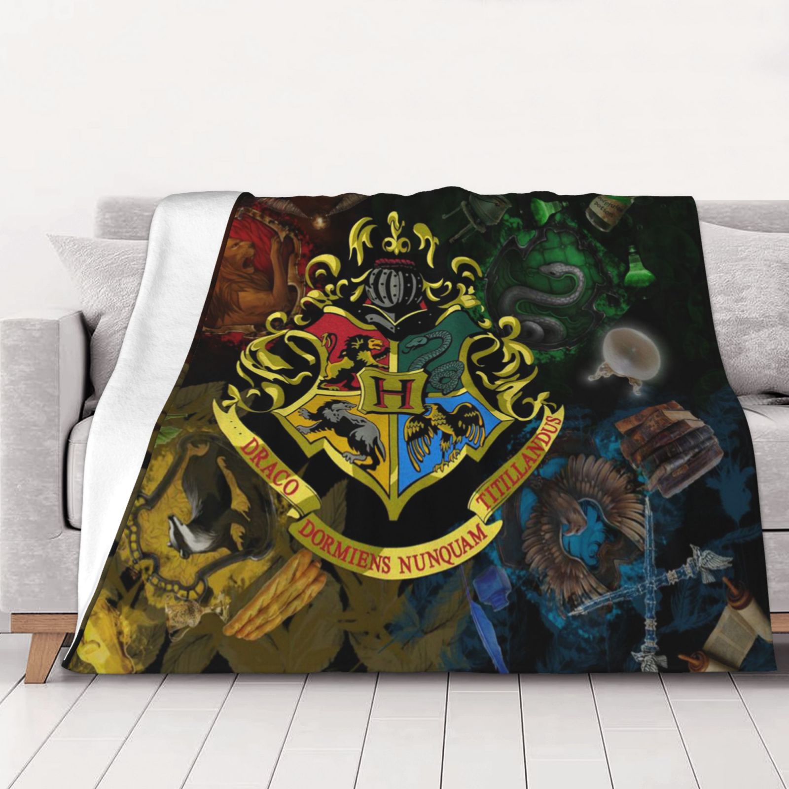 Harry Potter Symbol Thick Blanket Soft Fuzzy Antipilling Flannel Throw