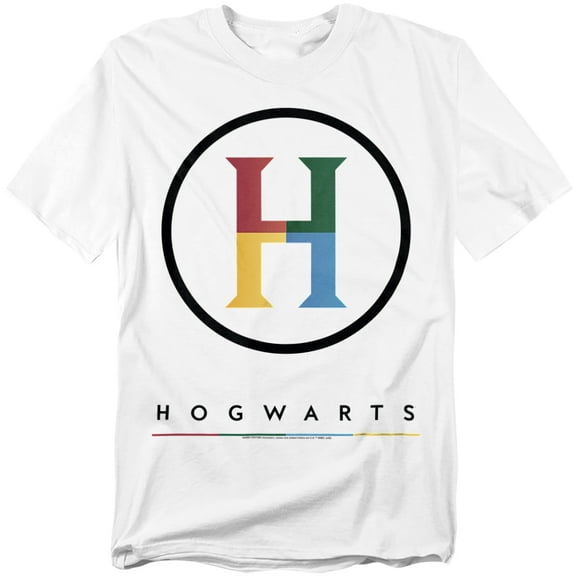 Harry Potter T-Shirt Hogwarts Four Colored 'H' Logo Unisex Graphic Tee for Men & Women