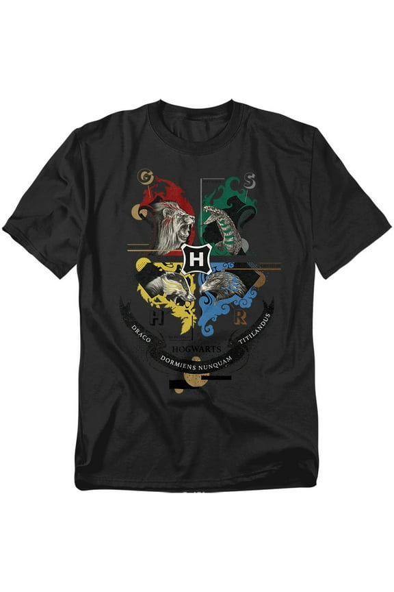 T-Shirt Hogwarts Magicial Mischief Level Up Crest Unisex Graphic Tee for Men & Women