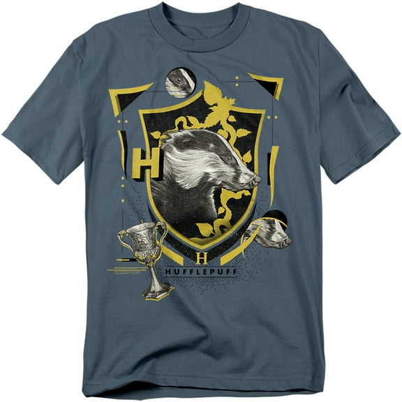 Harry Potter T-Shirt Hufflepuff Magicial Mischief Level Up Crest Unisex Graphic Tee for Men & Women