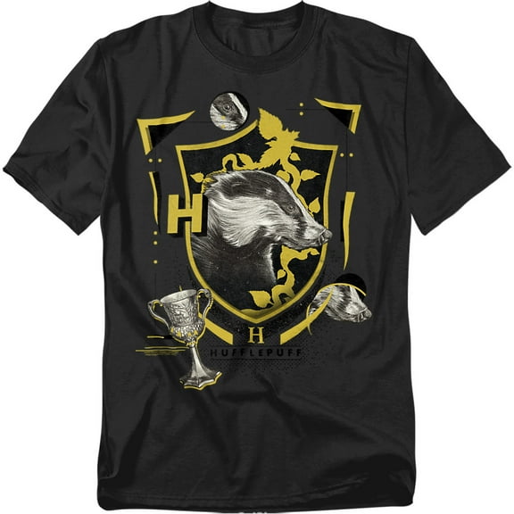 Harry Potter T-Shirt Hufflepuff Magicial Mischief Level Up Crest Unisex Graphic Tee for Men & Women
