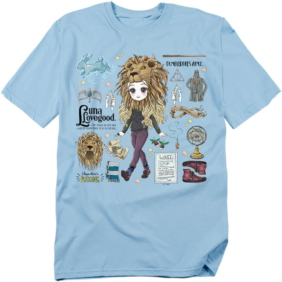 Harry Potter T-Shirt Luna Lovegood Lion Anime Icons Unisex Graphic Tee for Men & Women
