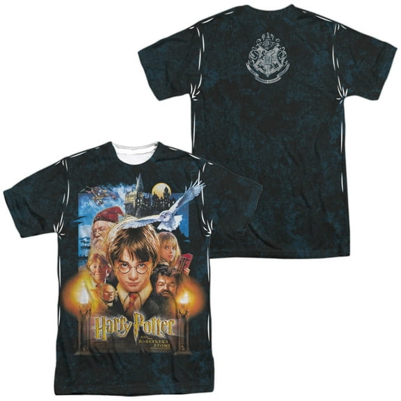 Harry Potter The Beginning Unisex Adult Sublimated Costume T Shirt (Front/Back), X-Large Multicolor