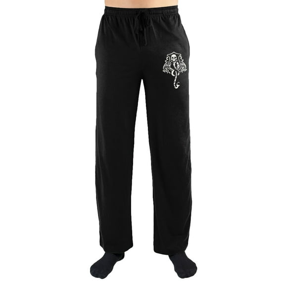 Harry Potter The Dark Arts Crest Print Men's Sleepwear Sleep Pants Large