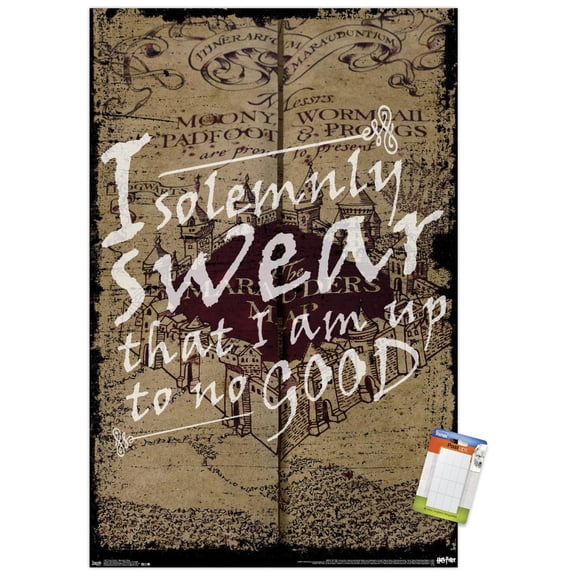 Harry Potter - The Marauder's Map - I Solemnly Swear Wall Poster, 22.375" x 34"