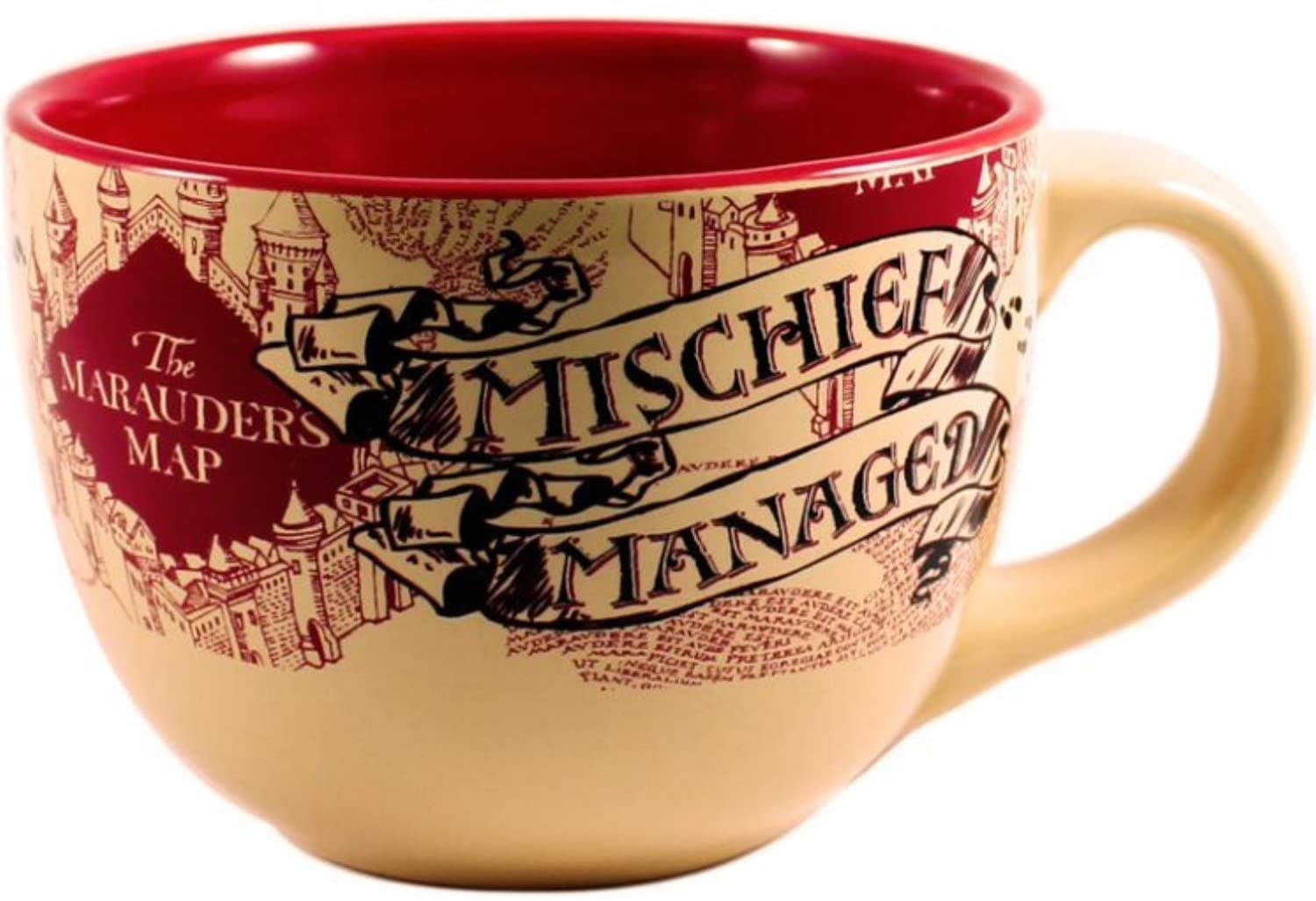 Harry Potter The Marauder's Map Mischief Managed Soup Ceramic Mug, 24-Ounce