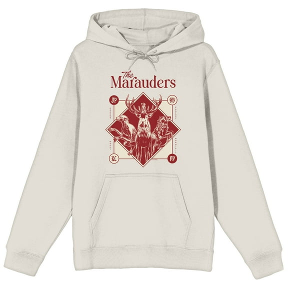 Harry Potter The Marauders Long Sleeve Adult Sand Hooded Sweatshirt-Small