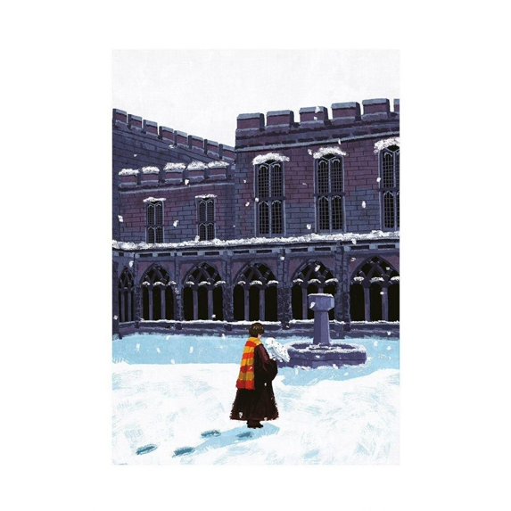 Harry Potter The Snowy Courtyard Print