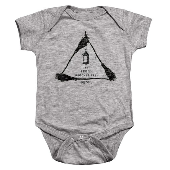 Harry Potter The Three Broomsticks Unisex Infant Snap Suit for Baby, Athletic Heather, Small