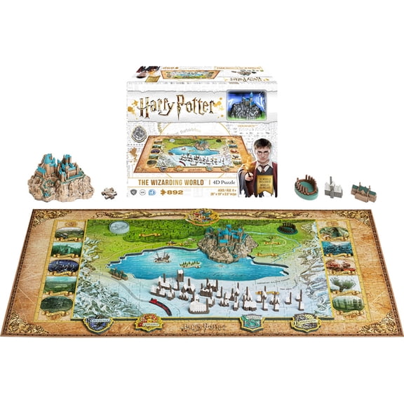 Harry Potter The Wizarding World 4D Puzzle with 3 Layers & 892 Pieces