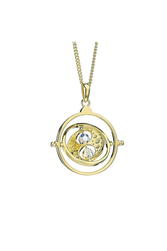 Time Turner Gold Plated Sterling Silver Necklace with Crystals