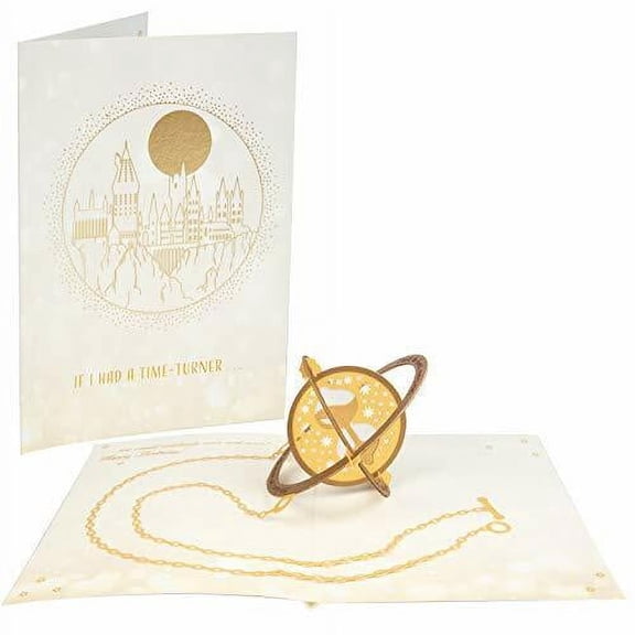 Harry Potter Time Turner Pop-Up Birthday Greeting Card - If I had a Time-Turner, We Could Celebrate Over and Over - Handcrafted Pop Up Card - 5 x 7