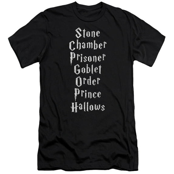 Harry Potter TitleS/S S Adult 30/1 T-Shirt Black