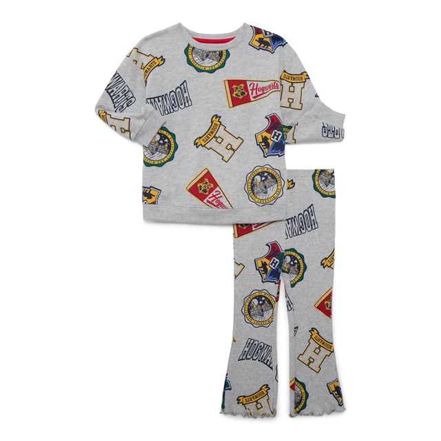 Harry Potter Toddler Girls Printed Sweatshirt and Flare Leggings Set, 2-Piece, Sizes 12M-5T