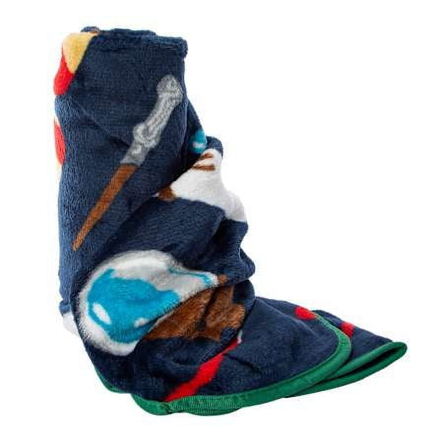Harry Potter Travel Throw Blanket 40in x 50in - Dark Blue