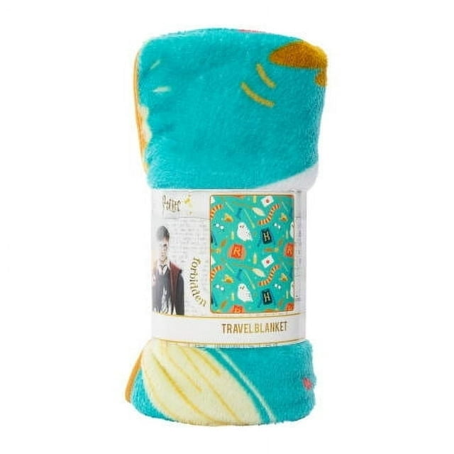 Harry Potter Travel Throw Blanket 40in x 50in - Light Blue