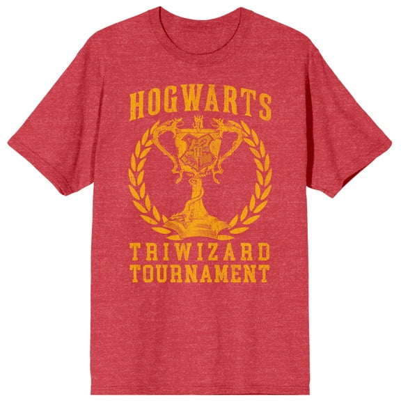 Harry Potter Triwizard Tournament Men's Red Crew Tee - M