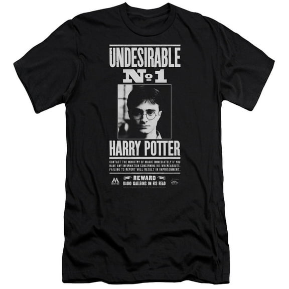 Harry Potter Undesirable No 1 S/S Adult 30/1 T-Shirt Black