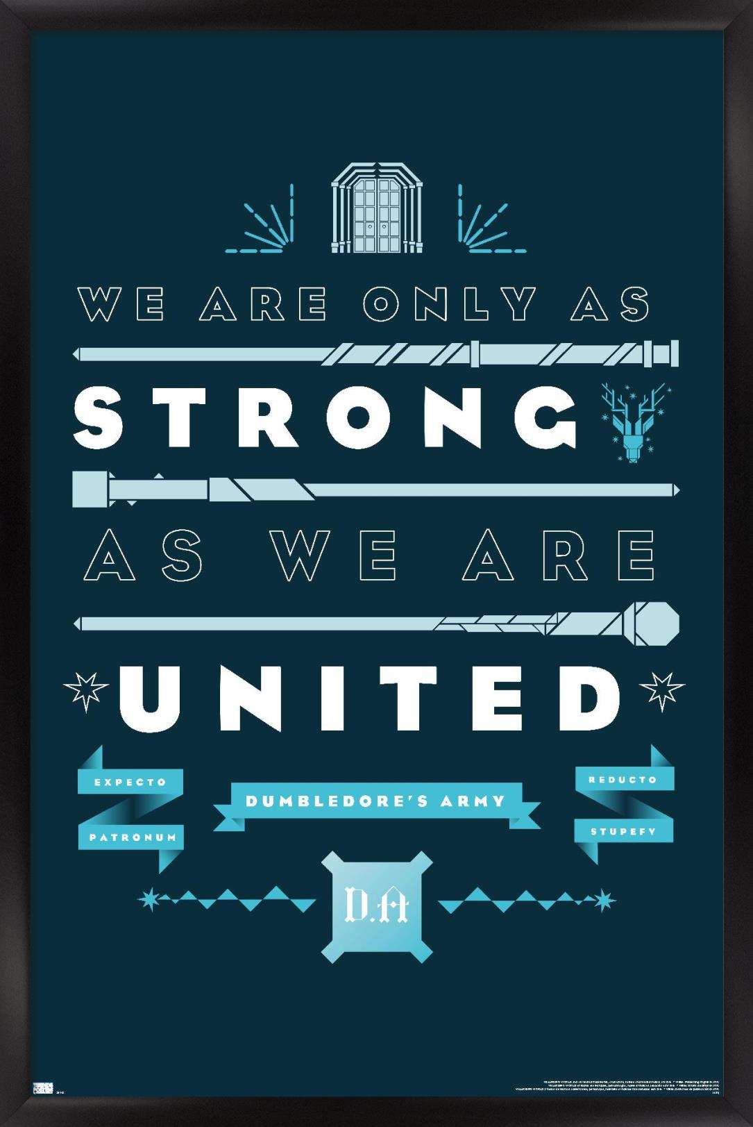 Harry Potter - United Wall Poster, 22.375" x 34", Framed