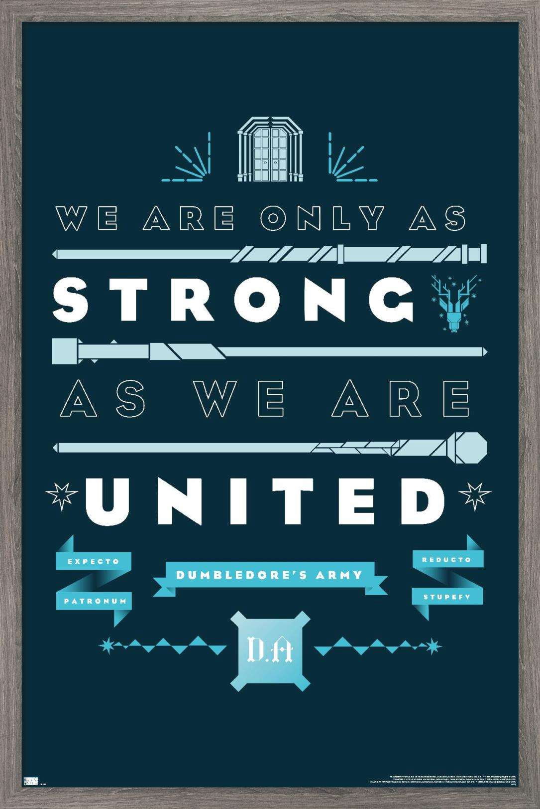 Harry Potter - United Wall Poster, 22.375" x 34", Framed