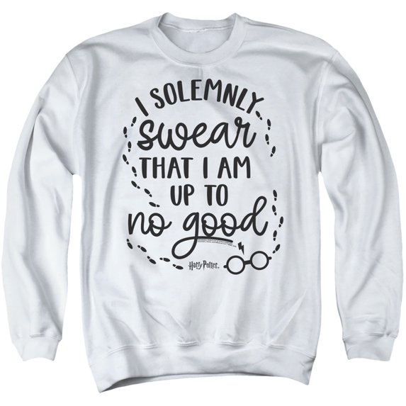 Harry Potter Up To No Good 2 Unisex Adult Crewneck Sweatshirt,White, Large