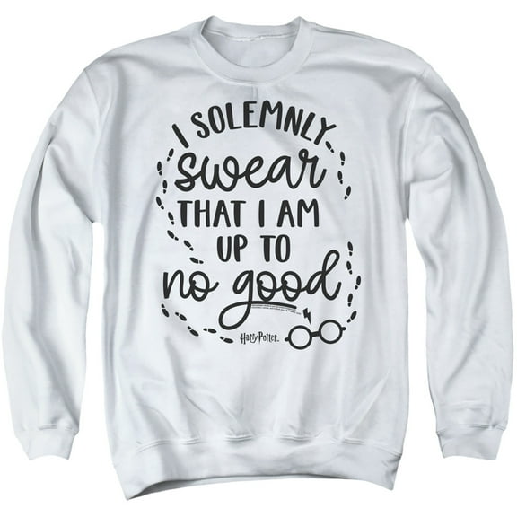 Harry Potter Up To No Good 2 Unisex Adult Crewneck Sweatshirt,White, Small