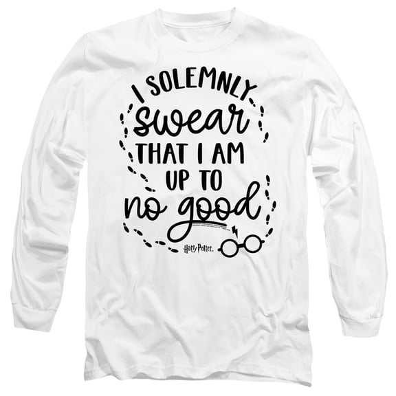 Harry Potter Up to No Good 2 Unisex Adult Long-Sleeve T Shirt,White, 3X-Large