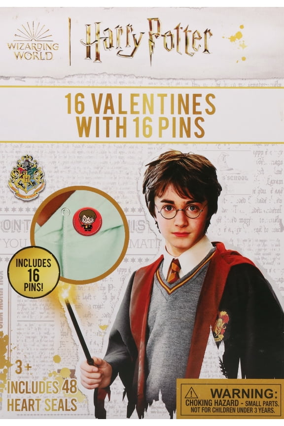 Harry Potter Valentines with Pins 1 ea