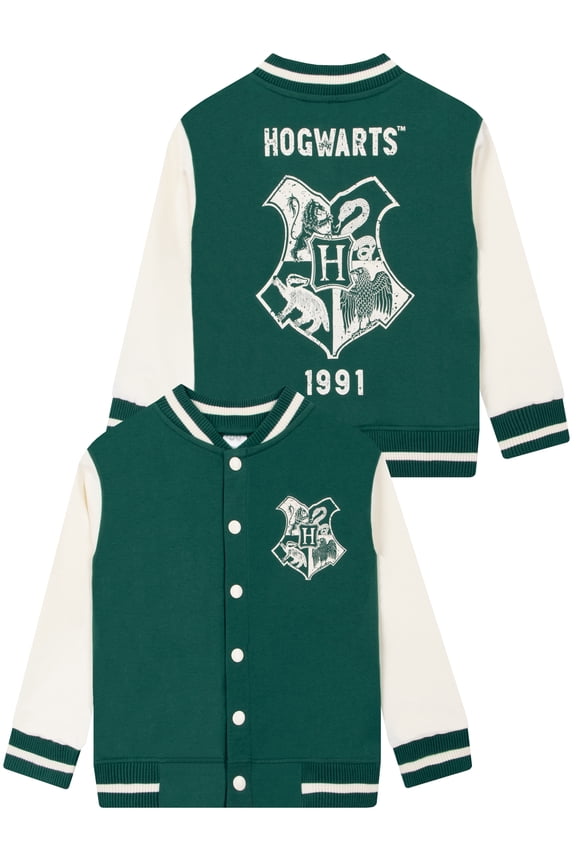 Varsity Jacket Hogwarts Green Sizes 6-14