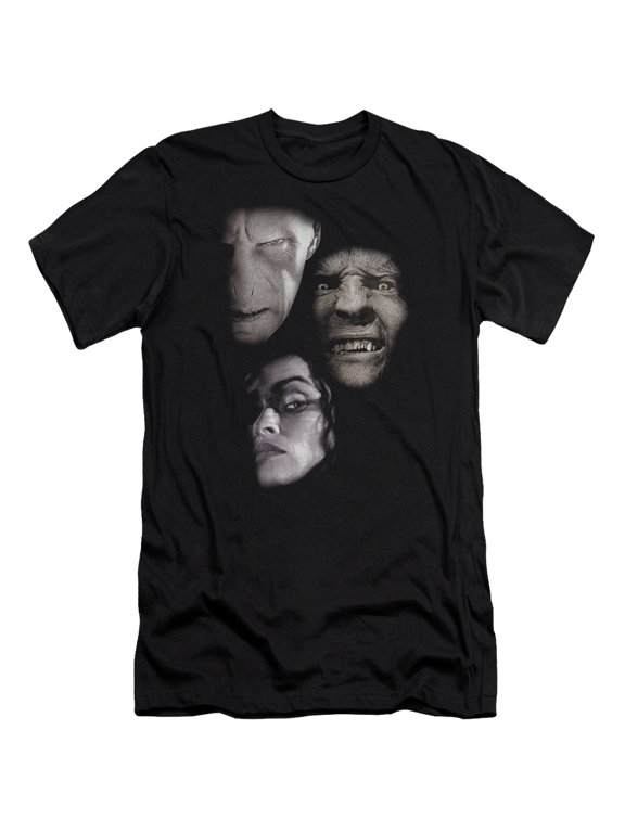 Harry Potter Villian HeadS/S S Adult 30/1 T-Shirt Black