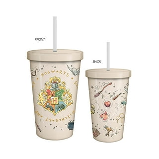 Harry Potter Hogwarts Glitter Cup With Straw 20 oz. New With Tag