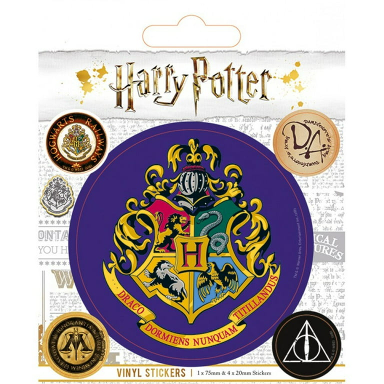 Harry Potter Vinyl Hogwarts Stickers Pack of 5- Multicolored - One Size