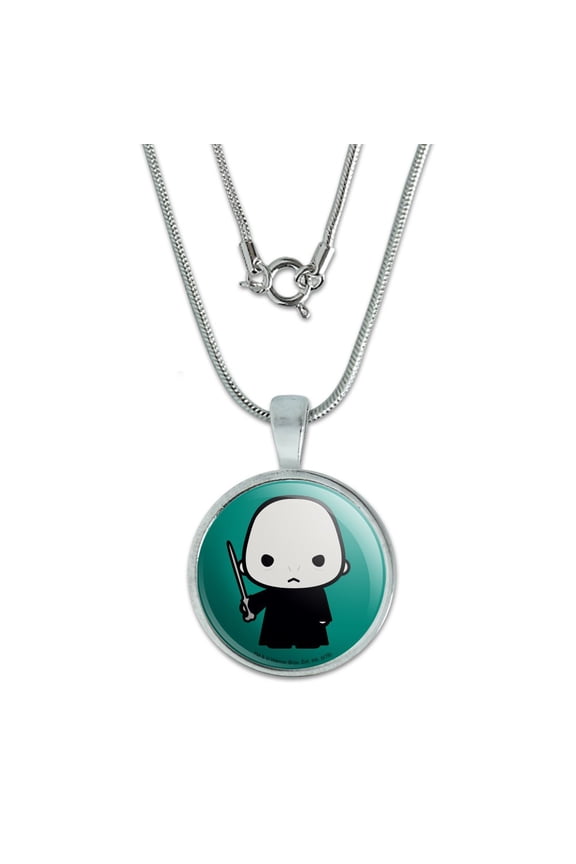 Harry Potter Voldemort Cute Chibi Character 0.75" Pendant with Sterling Silver Plated Chain