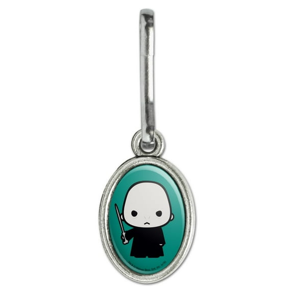 Harry Potter Voldemort Cute Chibi Character Antiqued Oval Charm Clothes Purse Suitcase Backpack Zipper Pull Aid