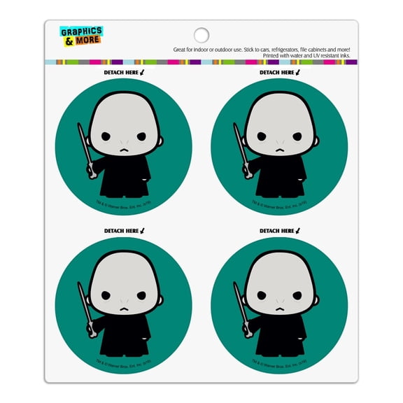 Harry Potter Voldemort Cute Chibi Character Refrigerator Fridge Locker Vinyl Circle Magnet Set