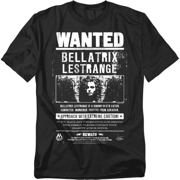 Harry Potter T-Shirt Wanted Bellatrix Unisex Graphic Tee For Men & Women