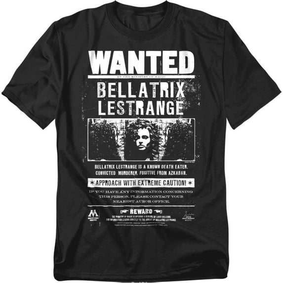 Harry Potter T-Shirt Wanted Bellatrix Unisex Graphic Tee For Men & Women
