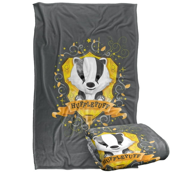 Harry Potter Watercolor Hufflepuff Crest Silky Touch Super Soft Throw Blanket 36' x 58'