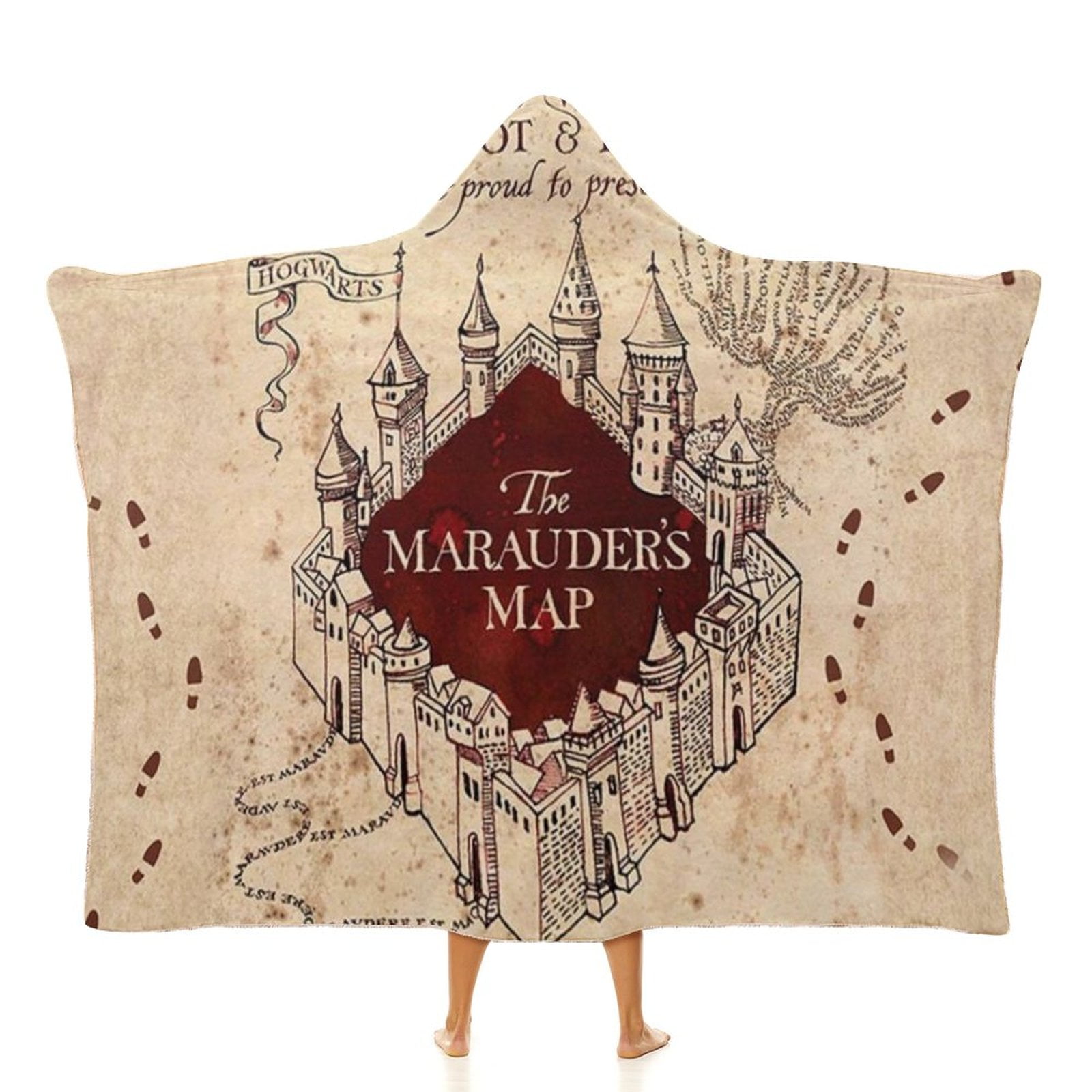 Harry Potter Wearable Blanket Fuzzy Fluffy Blanket Cloak Hooded Blanket Warm for Home Office 50