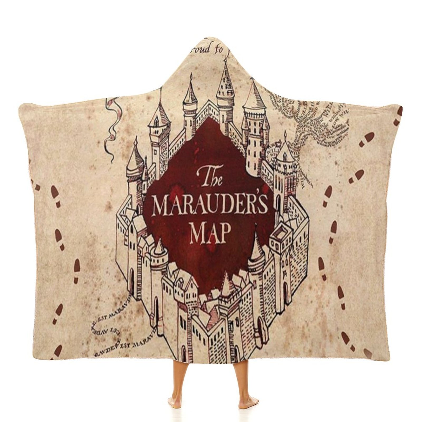 Harry Potter Wearable Blanket Fuzzy Fluffy Blanket Cloak Hooded Blanket