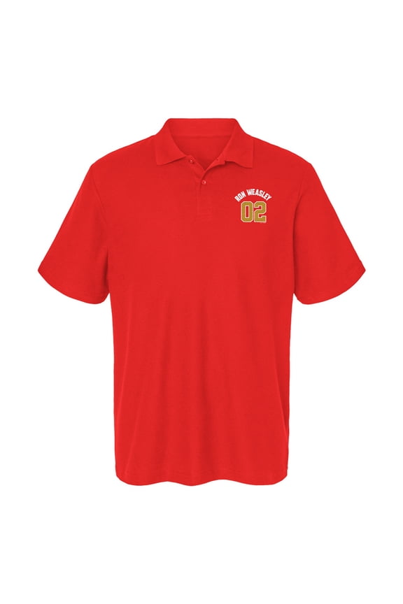 Weasley Jersey Clean Cotton Polo Shirt, Red, 3X-Large