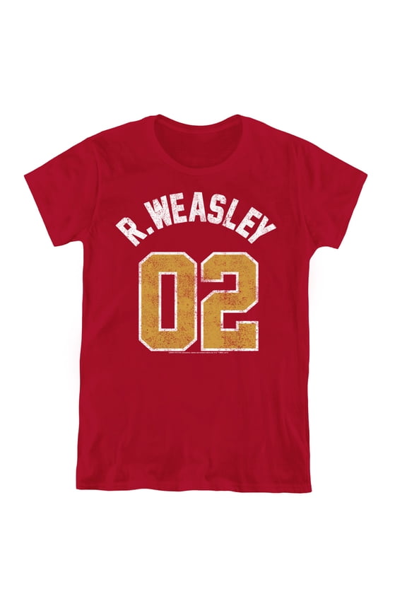 Harry Potter Weasley Jersey S/S Women's T-Shirt Cardinal