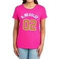 thumbnail image 1 of Harry Potter Weasley Jersey Women's T Shirt, Hot Pink, Medium, 1 of 6