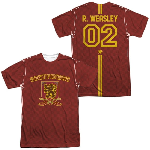 Harry Potter Weasley Sweater Unisex Adult Sublimated Costume T Shirt (Front/Back), Small Multicolor