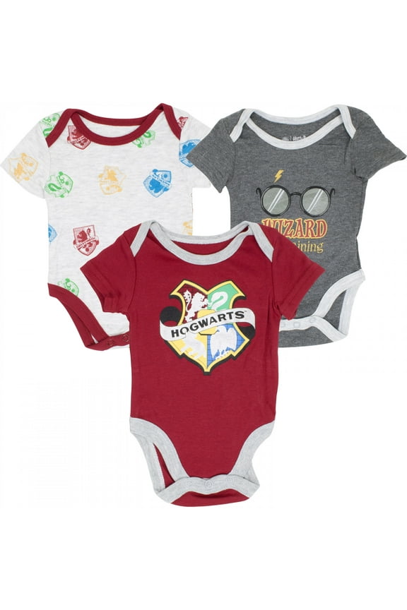 Baby Boys Short Sleeve Bodysuit Multipack Gift For Baby Girl or Boy Baby Clothes Burgandy/Grey/White, 0-3 Months