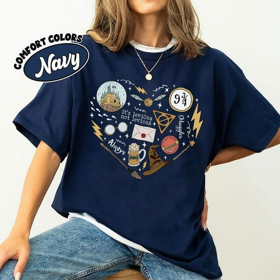 Harry Potter Wizard Items Comfort Colors T-Shirt, HP Fan Gift, Book Lover Gift, Bookworm, Universal Magical Shirt, Bookish Gift for Reader