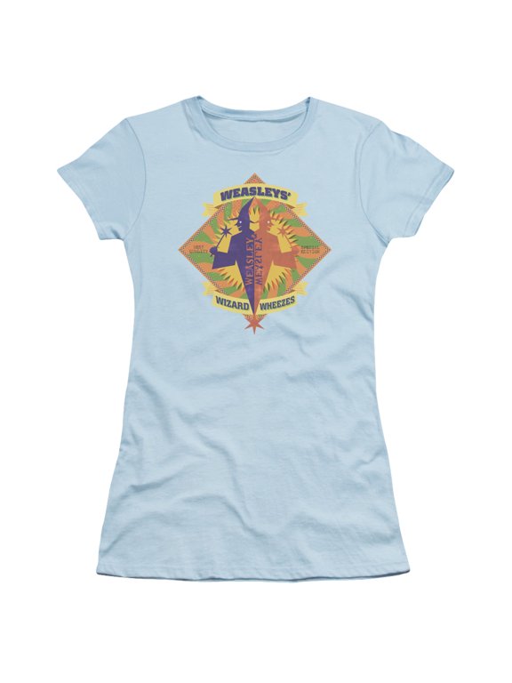 Harry Potter Wizard WheezeS/S S Junior Women's T-Shirt Sheer Light Blue