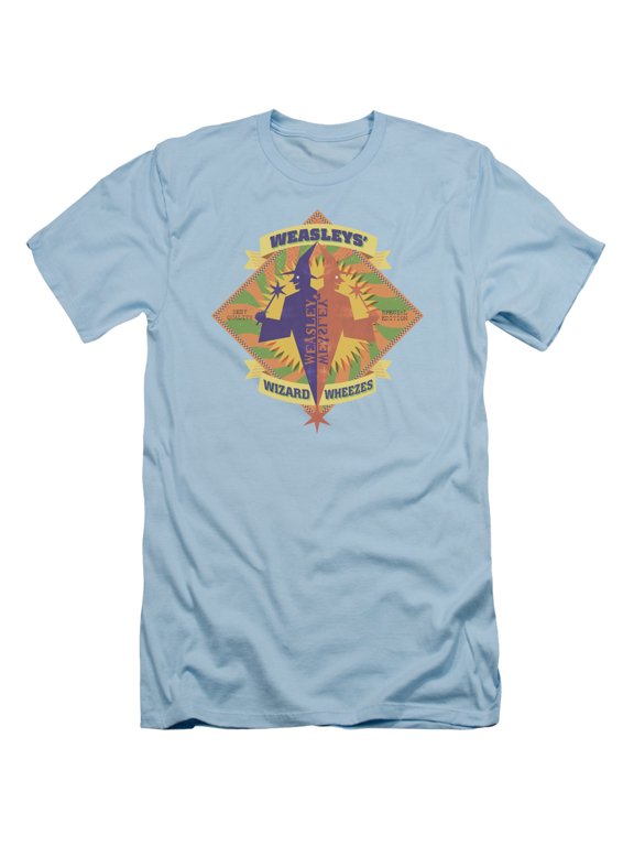 Harry Potter Wizard WheezeS/S S Adult 30/1 T-Shirt Light Blue
