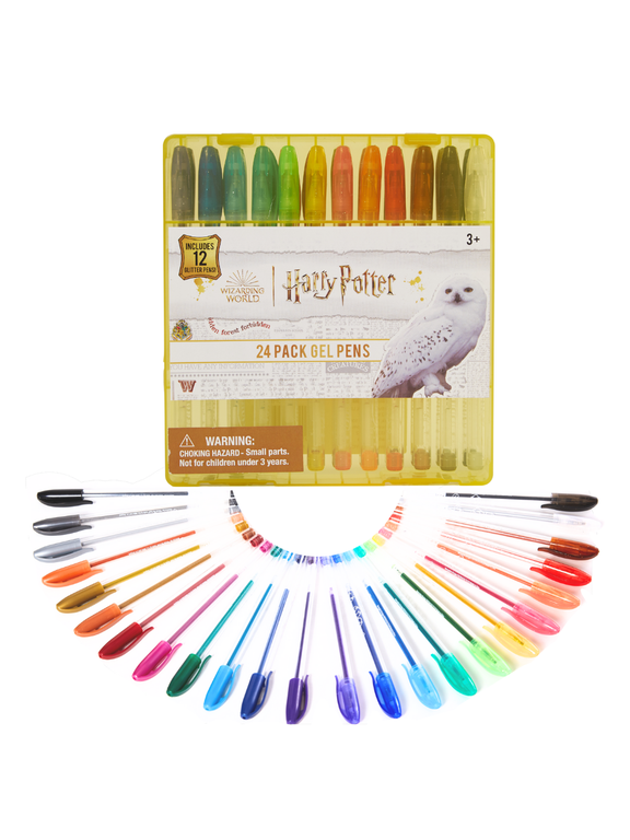 Wizarding World Gel Pens for Kids Colored Pens with Storage Case 24 Pack