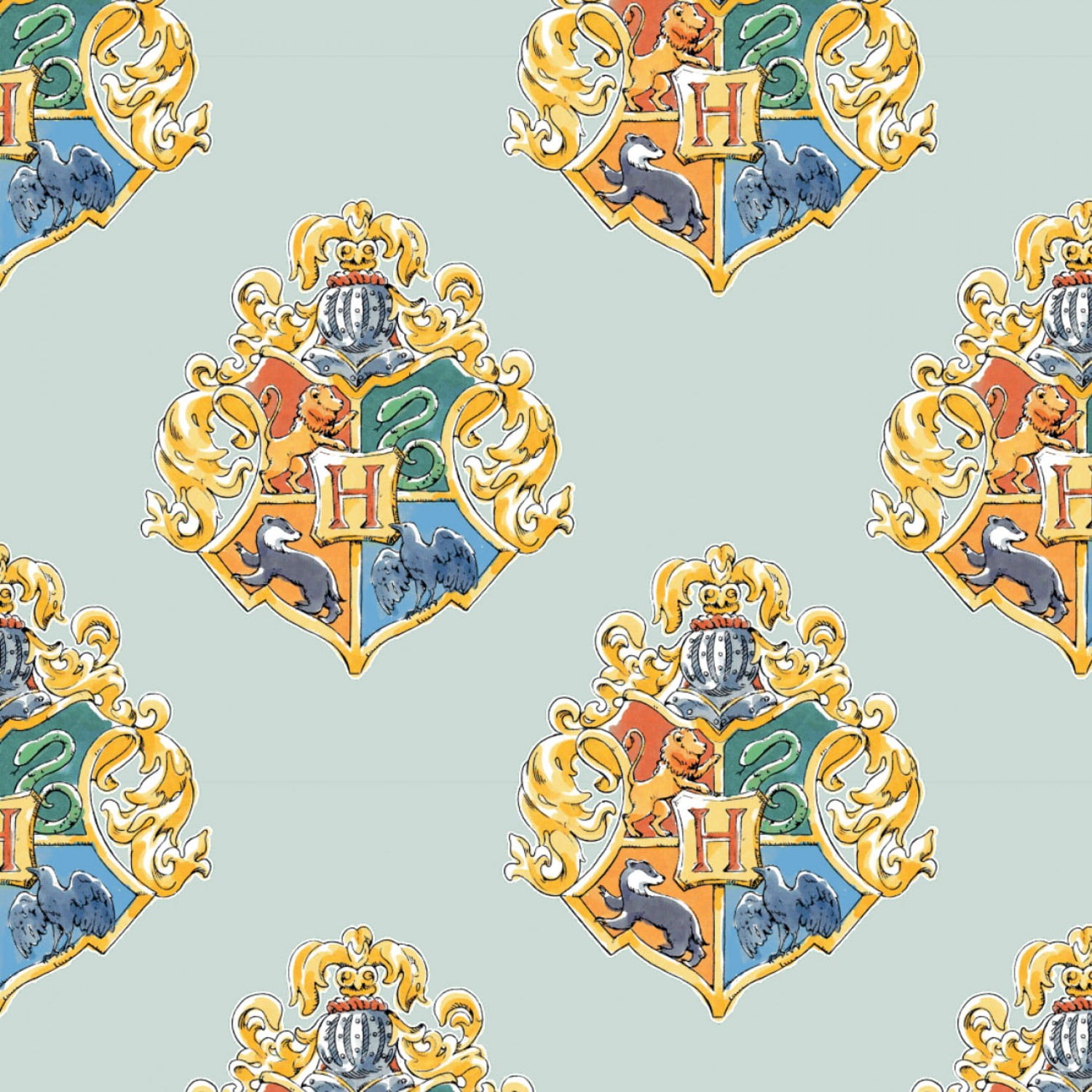 Hogwarts Happy Christmas from Camelot Fabric- Harry Potter, Hermione, Ron,  Kawaii - Licensed Product